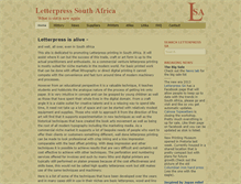 Tablet Screenshot of letterpress.co.za